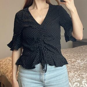 Black Polka Dot Women's Top from H&M